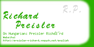 richard preisler business card